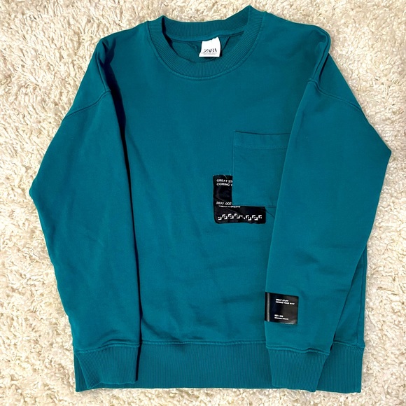 Zara Other - Zara Man Crew Sweater In Teal - Make an Offer !